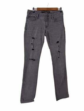 Express Jeans Stella Low Rise Distressed Skinny Jeans Gray Women's Size 6